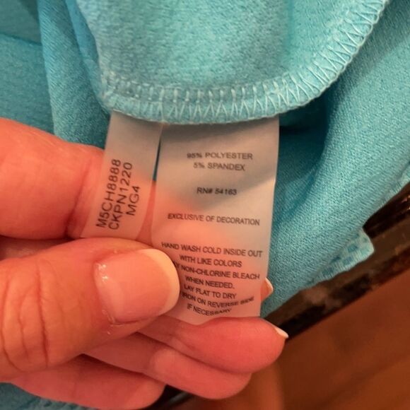 *Calvin Klein* Sz S Textured Stretch Top EUC - Picture 6 of 8